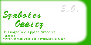 szabolcs oppitz business card